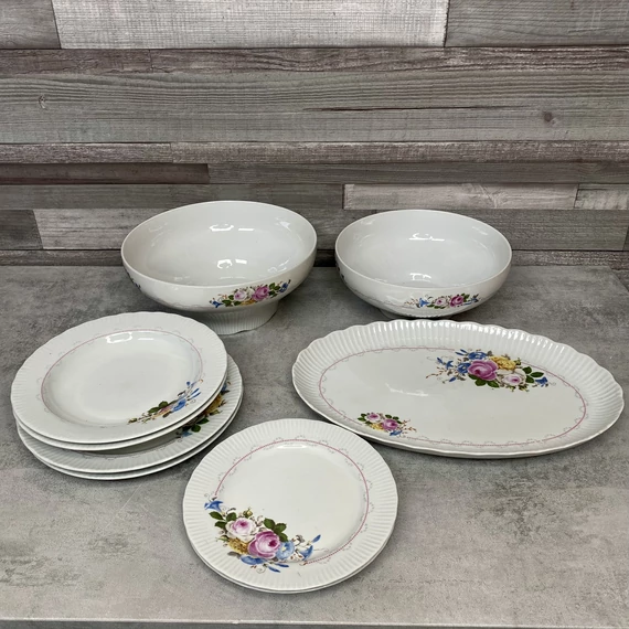 JLMENAU German D. Republic porcelán étkészlet