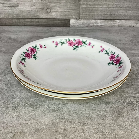 Alföldi porcelán virágos mélytányér szett