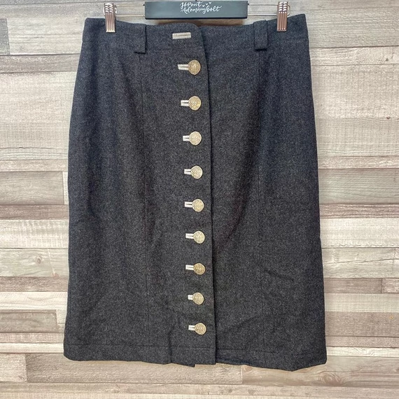 Vintage Country Line szürke gyapjú szoknya 42