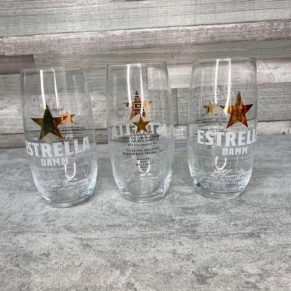 Estrella Damm Barcelona 1876 limitált pohár 3 db-s szett