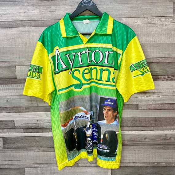 Formula 1, Ayrton Senna Williams Bootleg 90s Jersey szurkolói mez XL
