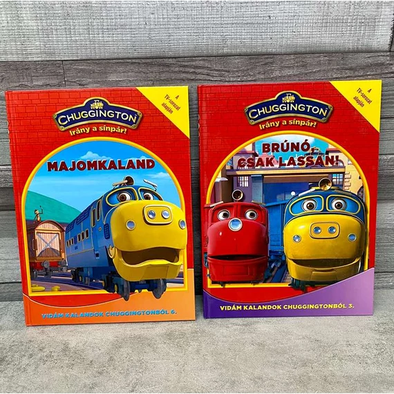 Chuggington, irány a sínpár! Brúnó, csak lassan!; Majomkaland mesekönyv csomag