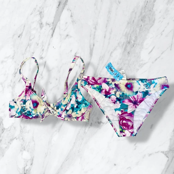 Sielei pink virágmintás merevítős bikini S-M