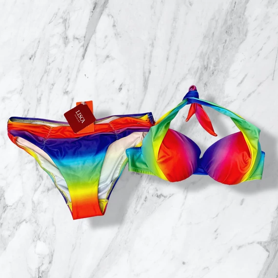 Lisca Saint Tropez szivárvány színű bikini 38/B