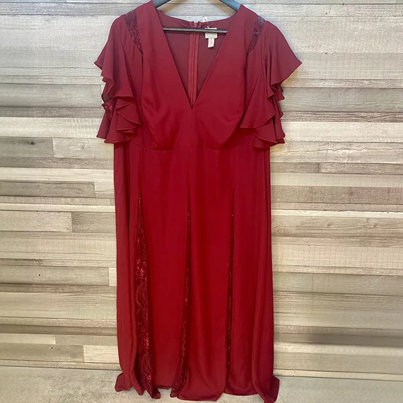 Asos bordó női alkalmi ruha 48