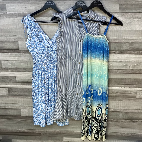 Kék női nyári ruha szett S