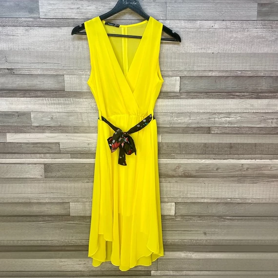 Melitea élénk sárga csinos női ruha S-M