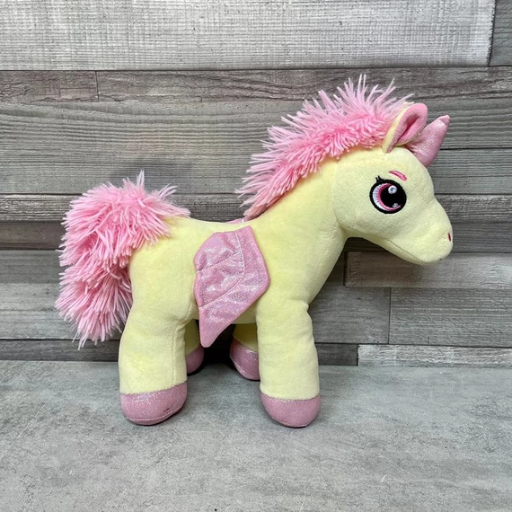 Vajszínű-rózsaszín unikornis plüss