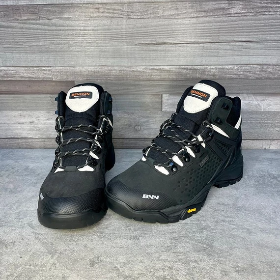 Bennon Regi-Tex vibram férfi fekete magas szárú túracipő 42