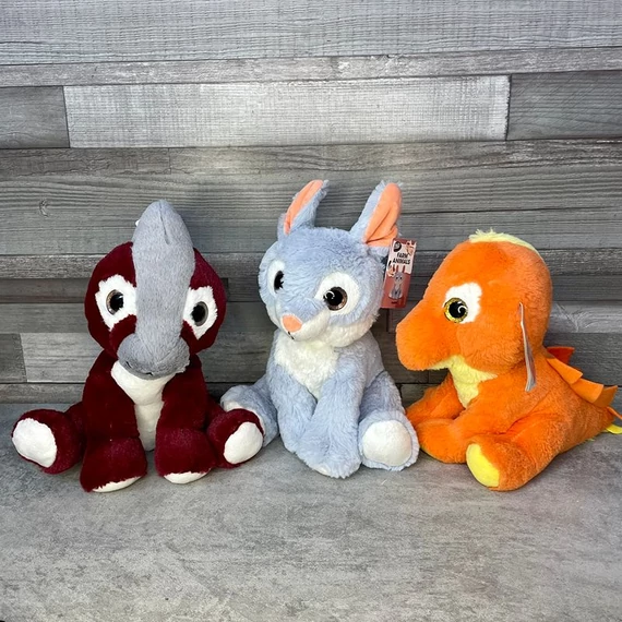 Nyuszi, Stegosaurus, Parasaurolophus plüss kisállat csomag