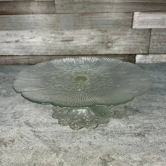 Kristály süteményes kínáló tál