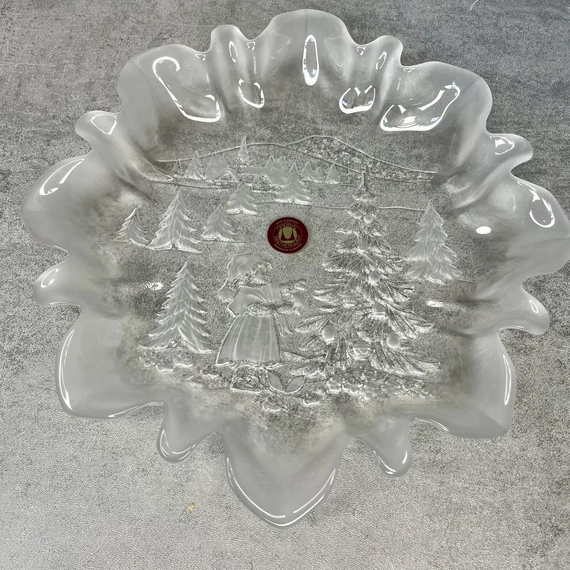 Walther-Glass karácsonyi mintás tálaló