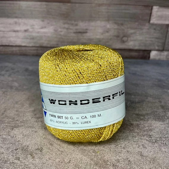 Wonderfil Prato arany színű csillogós acryl fonal