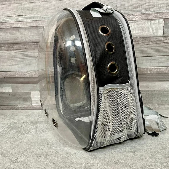 Állathordozó hátizsák plexi fallal