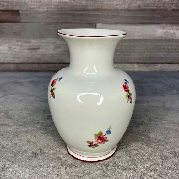 Hollóháza Hungary, Hollóházi virágmintás porcelán váza