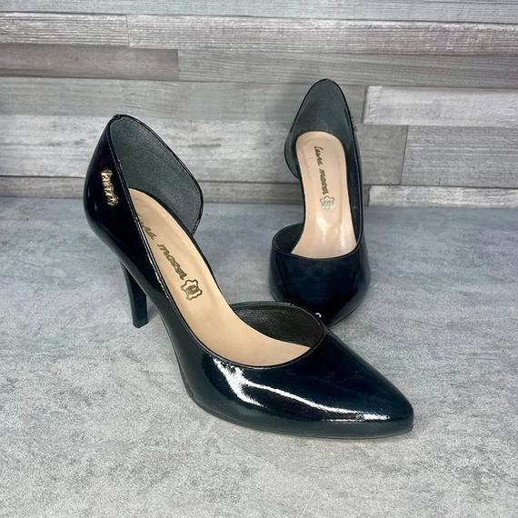 Laura Messi fekete lakk magassarkú cipő 37