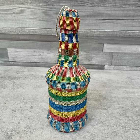 Retro színes literes demizson