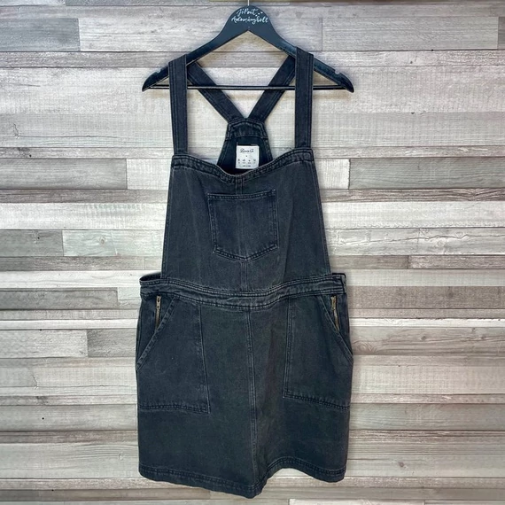 Denim Co. sötétszürke kantáros farmerszoknya 48