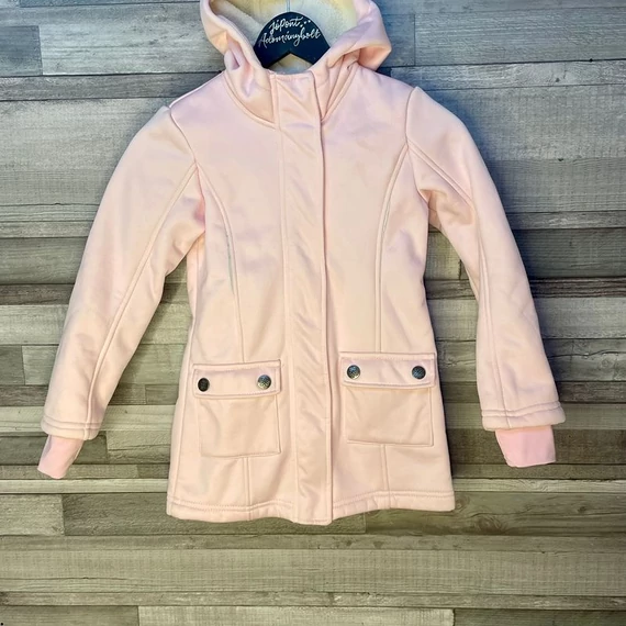 Crivit softshell rózsaszín bélelt, hosszított kislány kabát 122/128