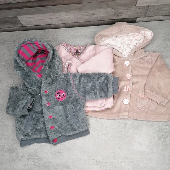 Piper&amp;Posie, Petit Bateau kislány kardigán szett 74