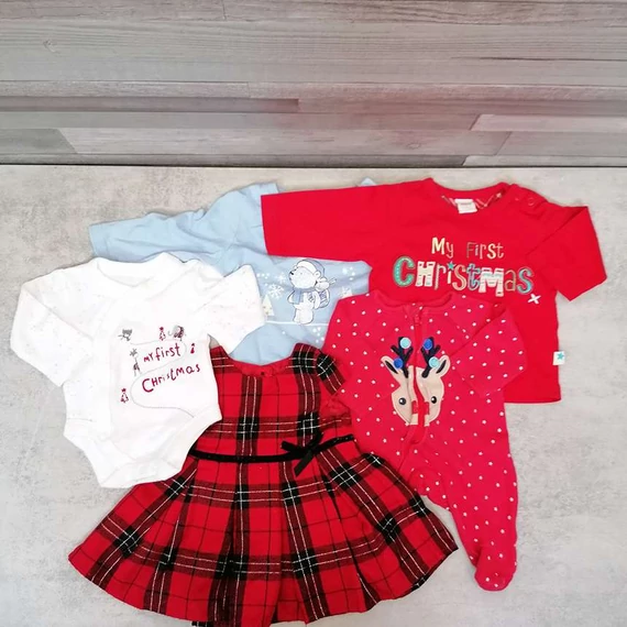 Fred&amp;Flo, Primark, F&amp;F, TU My first Christmas karácsonyi szett 0-3 hó