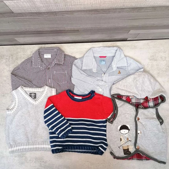 Márkás elegáns kisfiú ing mellény szett 6-9 hó