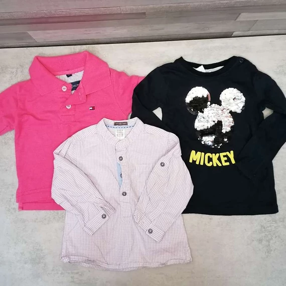 Zara, Disney, Tommy Hilfiger kislány ing felső szett 6-9 hó