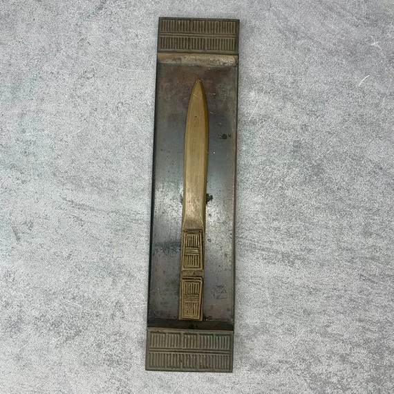 Retro réz tálca levélbontóval