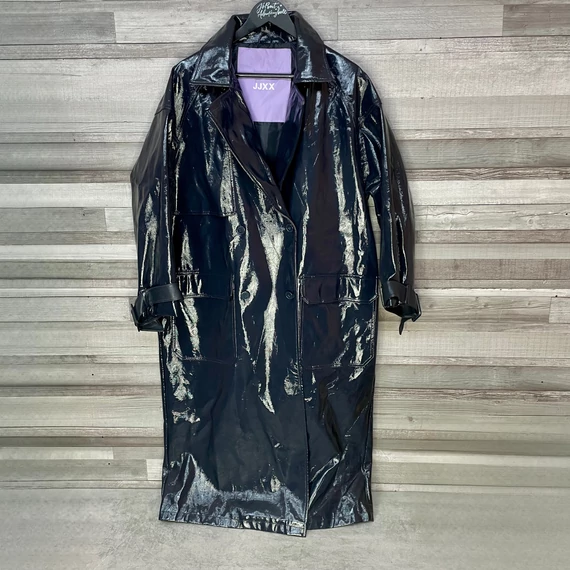 JJXX lila lakk hosszú kabát XXL