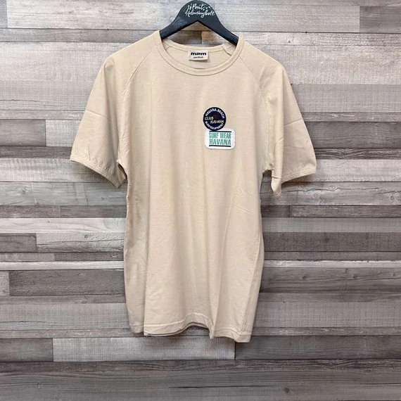 M2M bézs Havana feliratú férfi póló M