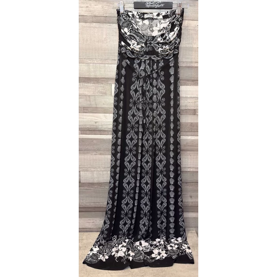 Belucci fekete fehér mintás nyári ujjatlan ruha S-M