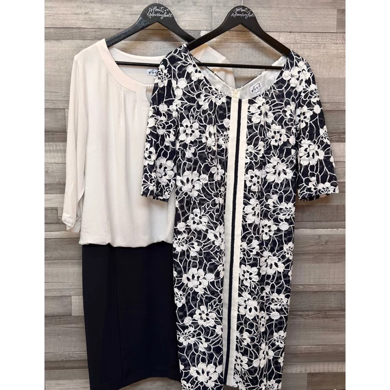 Pola női elegáns kék- fehér ruha szett 42