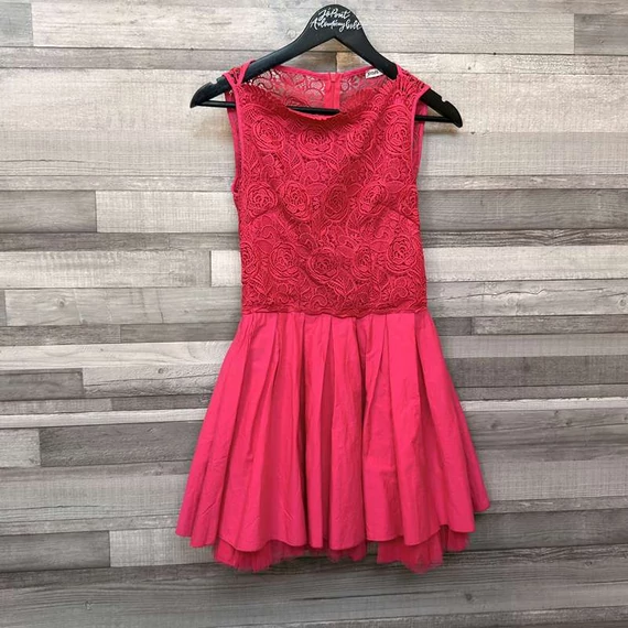 Jones+Jones pink hímzett női koktélruha S