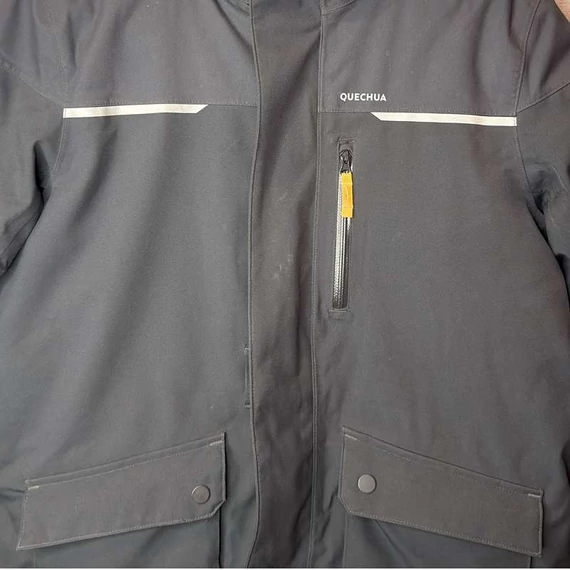 Decathlonos Quechua fekete téli kabát 14-15 éves