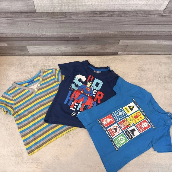  Kariban, Carnaval, Orchestra, Fireman Sam, Superman, Cherokee fiús színes póló szett18-24 hónap