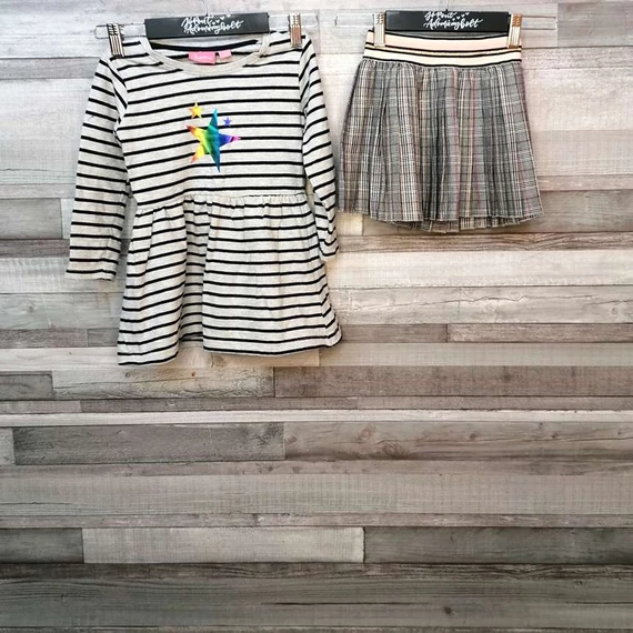 C&amp;A, Impidimpi kislány csillogós ruha szoknya szett 104