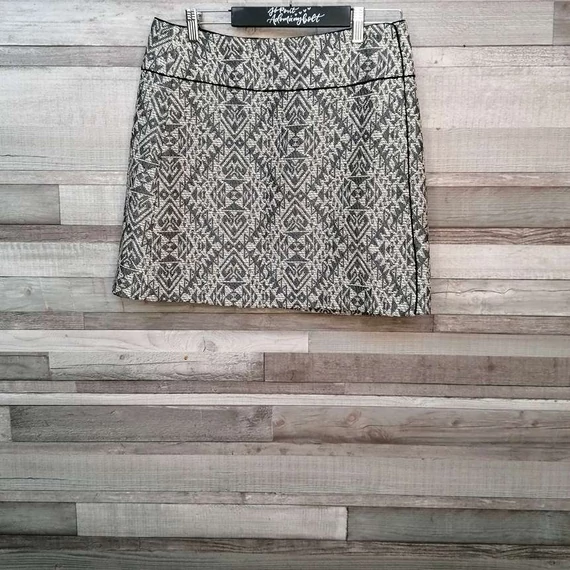 H&amp;M szürke mintás lapolós szoknya 40