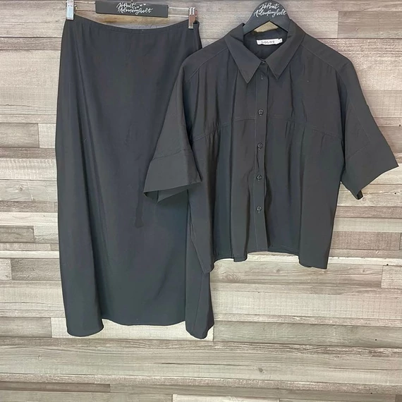 Cocos fekete elegáns női szett L