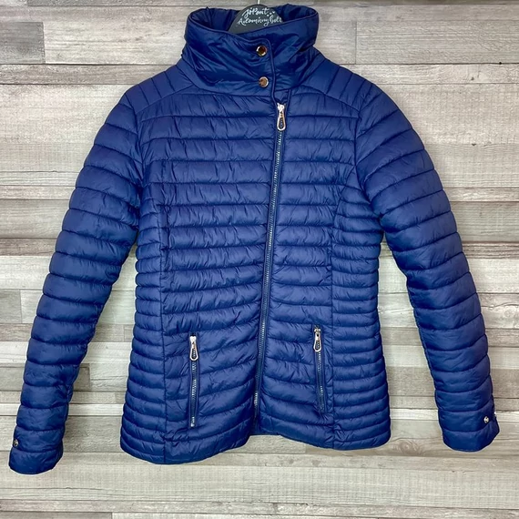 H&amp;S kék steppelt átmeneti kabát M