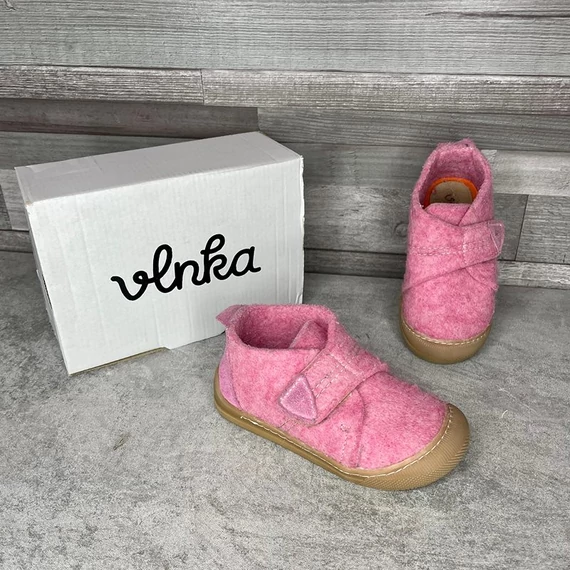 Vlnka gyerek pink gyapjú cipő 25