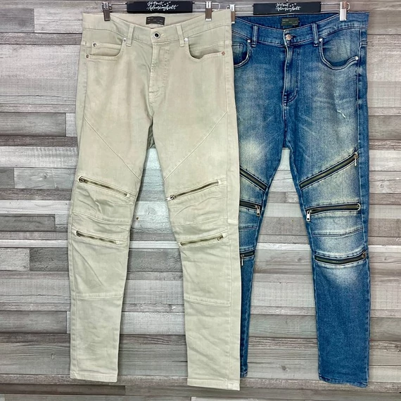 Zara Man cipzáros farmernadrág szett 32-34