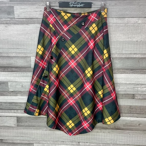 Noor Budapest kockás gombos szoknya M