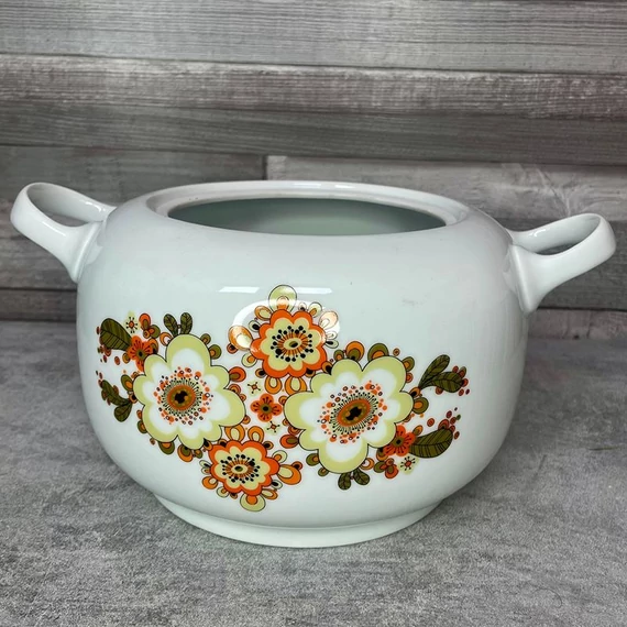 Alföldi porcelán virágos leveses tál