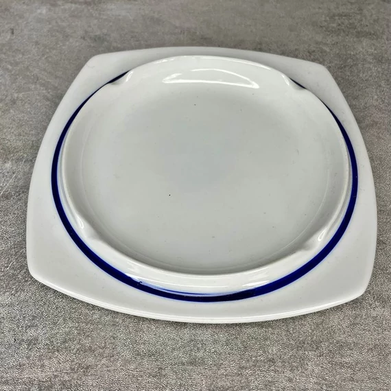 Alföldi porcelán kék csíkos hamutál
