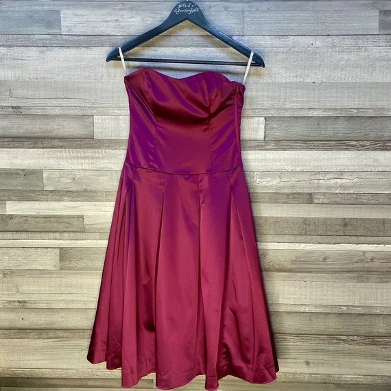 Coast fuchsia selymes pánt nélküli alkalmi ruha UK 8