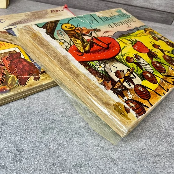 Móra retro mesekönyv csomag: Bálint Ágnes: Labdarózsa; A part alatt leporelló;A tücsök meg a hangyák