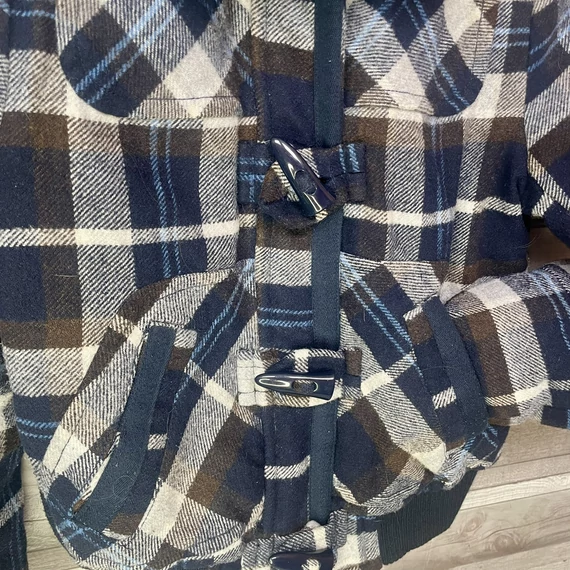 Takko Colours sötétkék kockás kabát 38-40