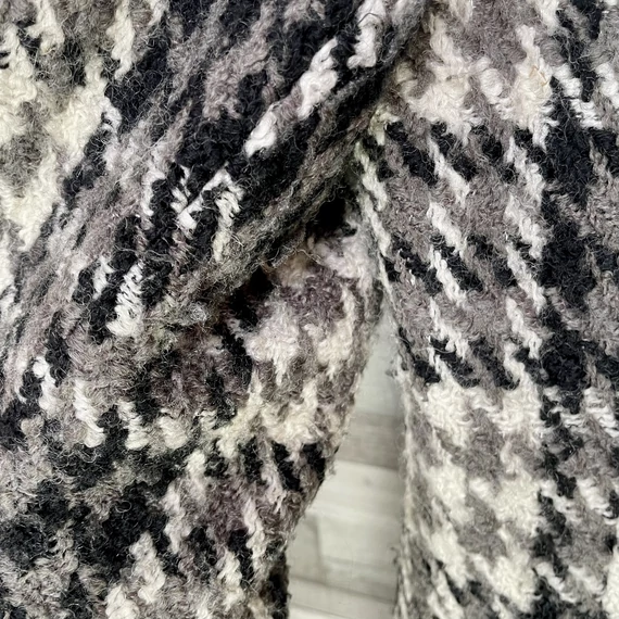 Zara Basic fekete-fehér tyúklábmintás szövetkabát M