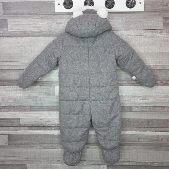 C&A bundás bélelt szürke kisfiú overall rókás mintával, 80 