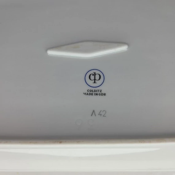 Colditz bogyómintás német porcelán tálaló készlet